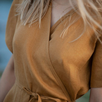 Custom Plus Size Wrap Linen Skirt Manufacturer | Linenwind