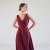 Custom Burgundy Linen V Neck Sleeveless Dress Manufacturer | Linenwind