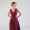 Custom Burgundy Linen V Neck Sleeveless Dress Manufacturer | Linenwind