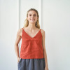 Custom Summer Linen V Neck Camisole Manufacturer | Linenwind