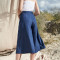 Custom Linen 3/4 Wide Leg Pants High Waist Tie Manufacturer | Linenwind