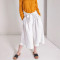 Custom Linen 3/4 Wide Leg Pants High Waist Tie Manufacturer | Linenwind