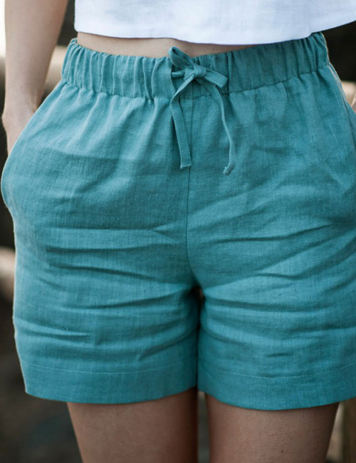 Custom Summer Linen Drawstring Shorts Manufacturer | Linenwind