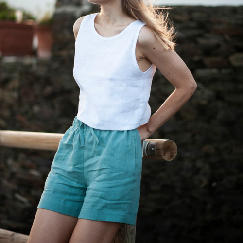 Custom Summer Linen Drawstring Shorts Manufacturer | Linenwind