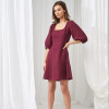 Custom Linen Square Neck Puff Sleeve Mini Skirt Manufacturer | Linenwind