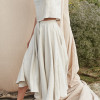 Custom Off White Linen Skirt Manufacturer | Linenwind