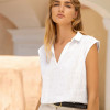 Custom Casual Linen Sleeveless V-Neck Vest Manufacturer | Linenwind