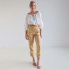 Custom Linen High Rise Slim Fit Cropped Pants Manufacturer | Linenwind
