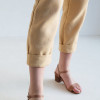 Custom Linen High Rise Slim Fit Cropped Pants Manufacturer | Linenwind