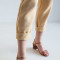 Custom Linen High Rise Slim Fit Cropped Pants Manufacturer | Linenwind