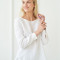 Customized linen crew neck long sleeve topManufacturer | Linenwind