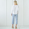 Customized linen crew neck long sleeve topManufacturer | Linenwind