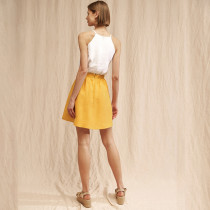 In Stock Special Offer White Linen Camisole Top with Fast Delivery