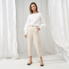 Custom made linen high waisted casual trousers Manufacturer | Linenwind