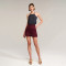 Custom Burgundy Linen High Waist Casual Shorts Manufacturer | Linenwind
