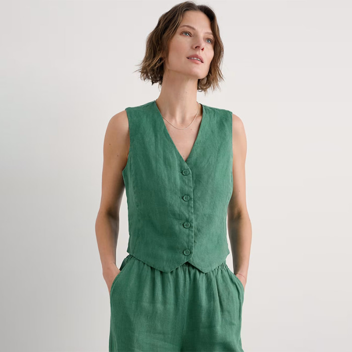 Seaside Vacation Linen Dress