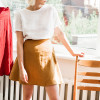 Custom Linen High Waist Short Skirt Manufacturer | Linenwind