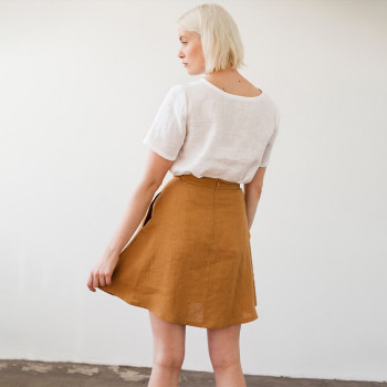 Custom High Waist Linen Mini Skirt Manufacturer | Linenwind
