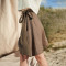 Tailor made Linen Wrap Skirt with Pockets Manufacturer | Linenwind