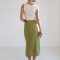 Custom Casual Linen Wrap High Waist Skirt Manufacturer | Linenwind