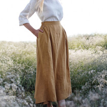 Custom casual Linen Skirt Manufacturers| Linenwind