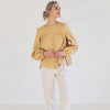 Custom Linen Lantern Sleeve Loose Top Shirt Manufacturer | Linenwind