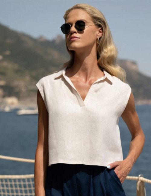 Custom Sleeveless Linen Top Manufacturer | Linenwind