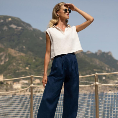 Custom Sleeveless Linen Top Manufacturer | Linenwind