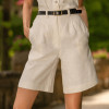 Custom High Waist Linen Shorts Manufacturer | Linenwind
