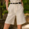 Custom High Waist Linen Shorts Manufacturer | Linenwind