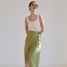 Custom Button Front Linen Camisole Manufacturer | Linenwind