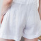 Custom White Linen High Waist Shorts Manufacturer | Linenwind