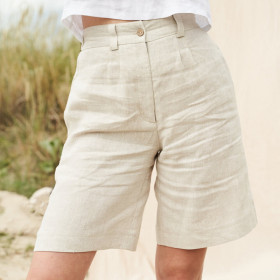 Customized High Waist Eco-friendly Linen Shorts Manufacturer | Linenwind
