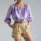 Custom High Waist Rolled Hem Linen Shorts Manufacturer | Linenwind
