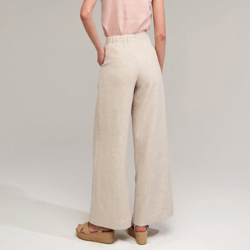 Custom Natural Summer Linen Wide Leg Pants Manufacturer | Linenwind