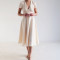 Custom V Neck Linen high waist Midi Dress Manufacturer | Linenwind