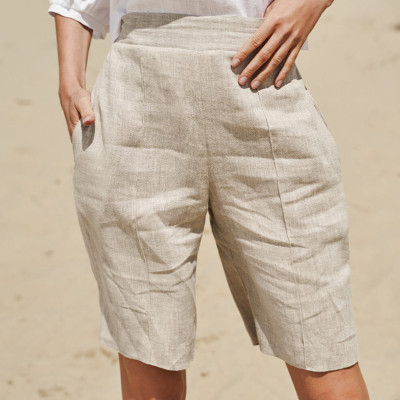 High Waist Linen Shorts Women Manufacturer | Linenwind