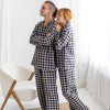 Custom Checked Linen Pajama Set Manufacturer | Linenwind