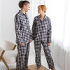 Custom Checked Linen Pajama Set Manufacturer | Linenwind