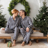 Custom Checked Linen Pajama Set Manufacturer | Linenwind