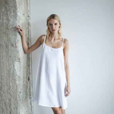 Custom Linen Nightdress for Women Summer Sleepwear Manufacturer | Linenwind