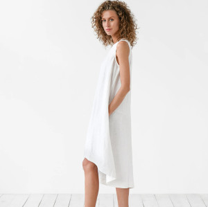 Custom Summer Beach Dress Sleeveless Linen Dress Manufacturer | Linenwind