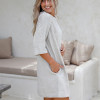 Custom Short Sleeve Tie Drawn Printed Linen Mini Skirt Manufacturer | Linenwind