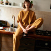 Custom Ladies Loose Short Sleeve Linen Top Manufacturer | Linenwind
