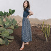 Custom women's front snaps linen top Manufacturer | Linenwind