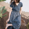 Custom women's front snaps linen top Manufacturer | Linenwind