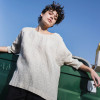 Custom 3/4 Sleeve Loose Check Linen Top Manufacturer | Linenwind