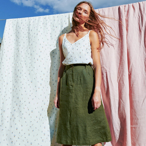 Custom V neck floral linen shirt Manufacturer | Linenwind