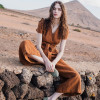 Custom V neck Linen Top and Pants Set Manufacturers | Linenwind