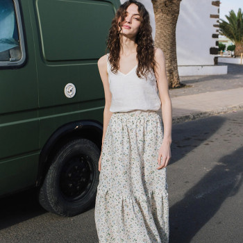 Custom Simple Resort Spaghetti Strap Linen Camisole Manufacturer | Linenwind